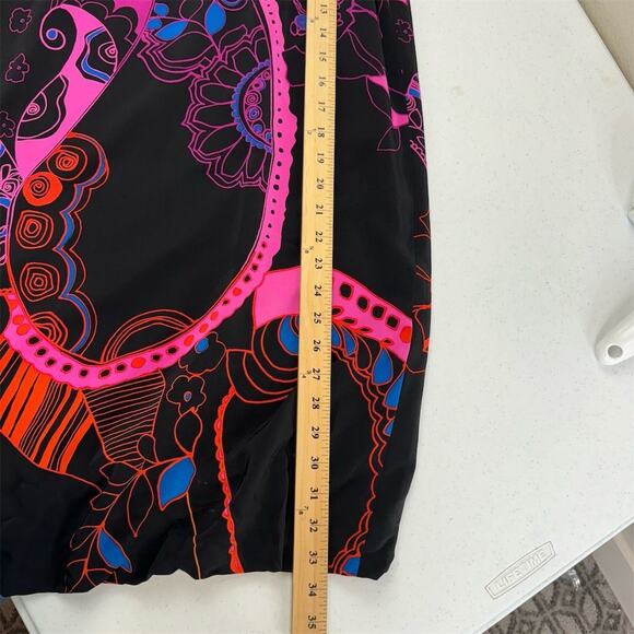 Tibi New York Women's M Multicolor Geometric Halter Bubble Hem Dress‎ - Picture 10 of 11